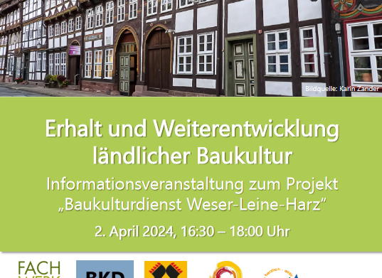 Info-Veranstaltung zum Baukulturdienst Weser-Leine-Harz