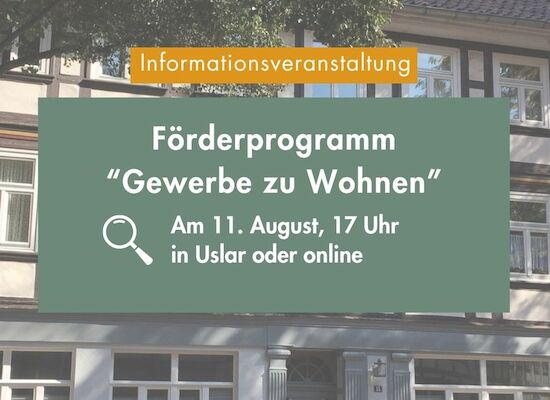 Informationsveranstaltung zum Förderprogramm „Gewerbe zu Wohnen“