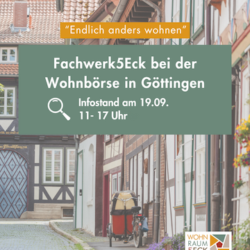 Fachwerk5Eck mit Infostand bei der Wohnbörse in Göttingen