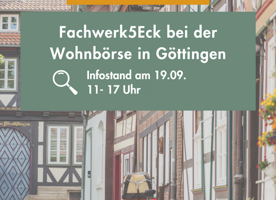 Fachwerk5Eck mit Infostand bei der Wohnbörse in Göttingen